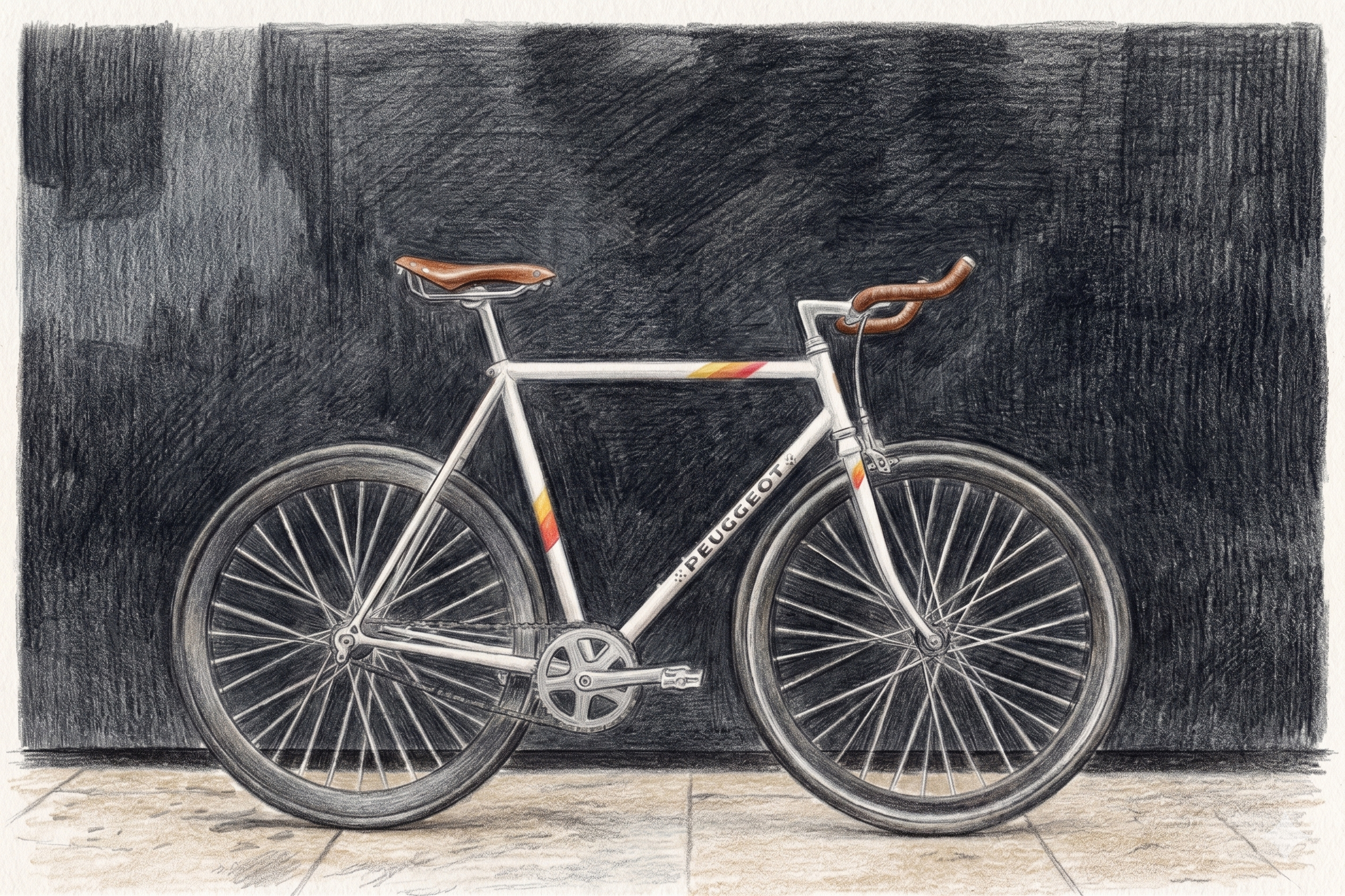 自転車のスケッチ